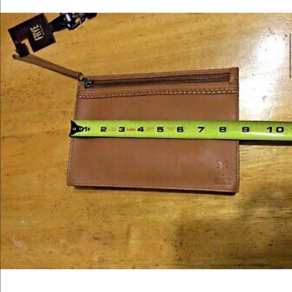 New $218 FRYE Tan Leather Braid BELT Remove BAG XL - Picture 5 of 13